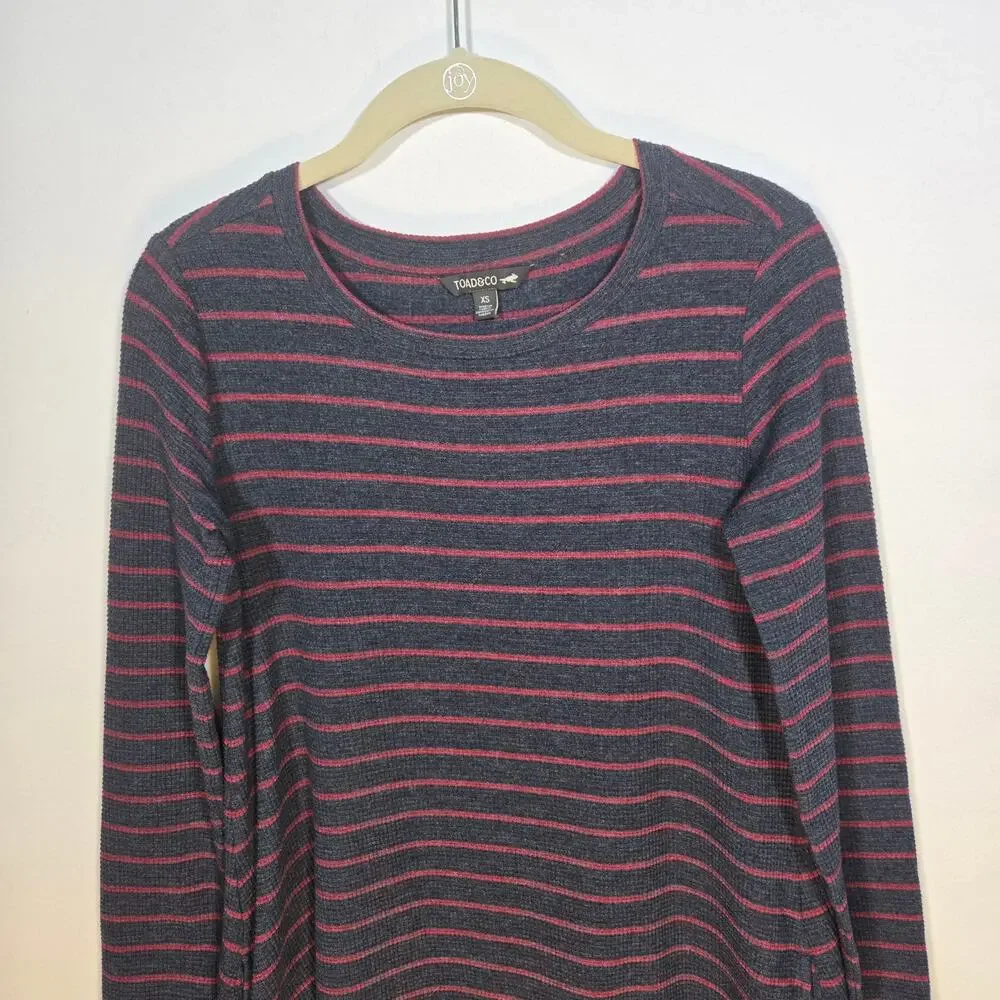 Toad & Co Striped Knit Thermal Dress Size XS - Picture 4 of 8